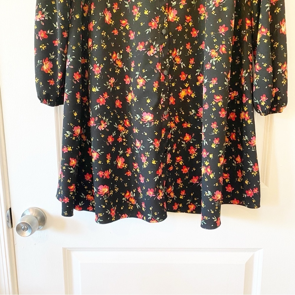 ASOS Floral Ruffle Button Front Shirt Dress Cottagecore - Picture 6 of 10